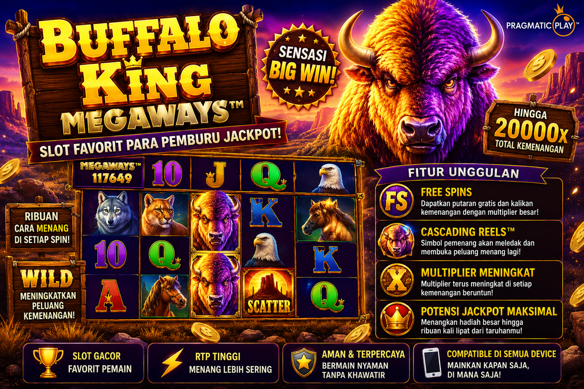 Sensasi Big Win di Buffalo King Megaways, Slot Favorit Pemburu Jackpot!